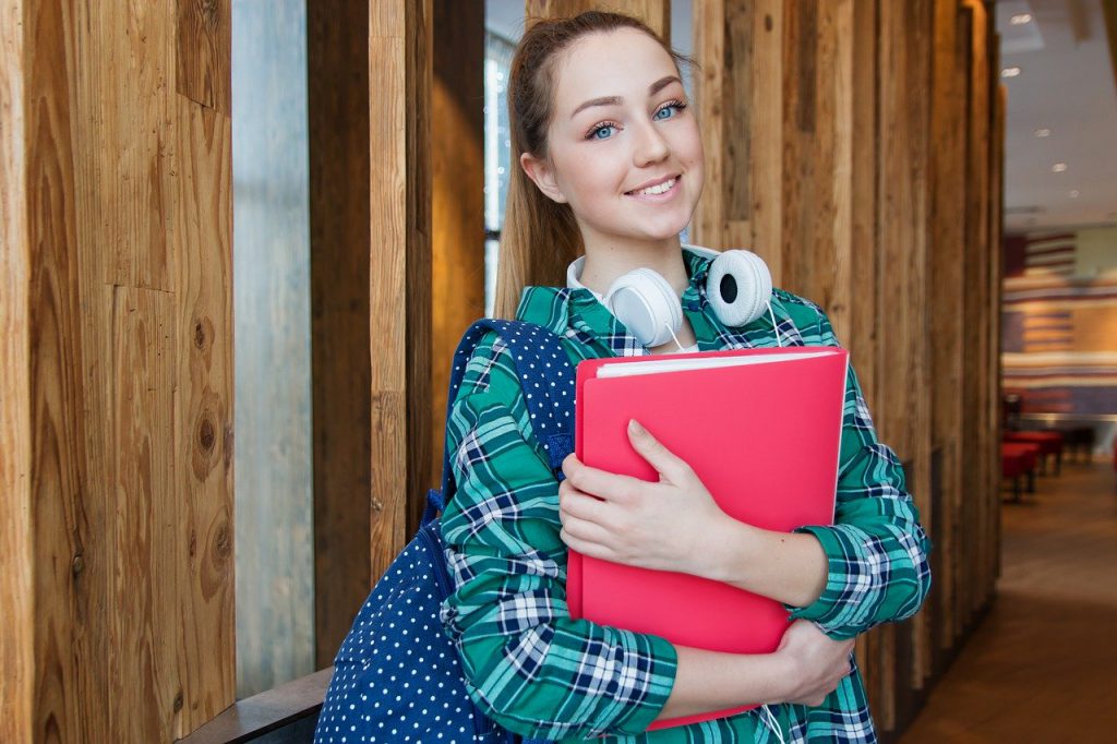 girl, young, student